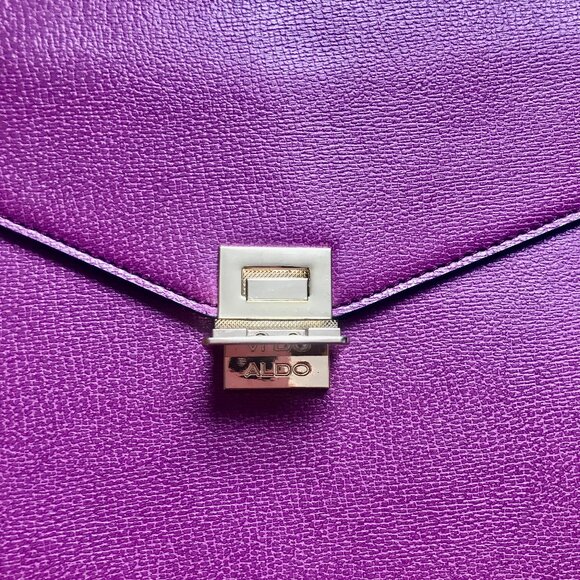 ALDO Magenta Structured Lady Bag | Pop of Color Statement Satchel - Picture 11 of 16